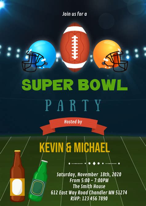 Super Bowl Party Invitation Template