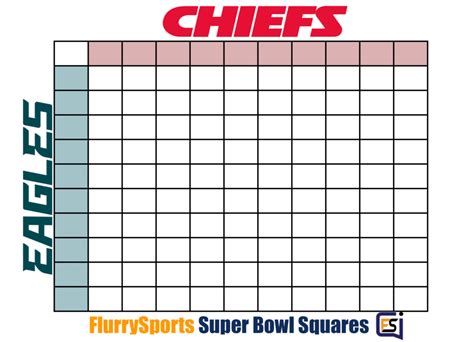 Super Bowl Square Template
