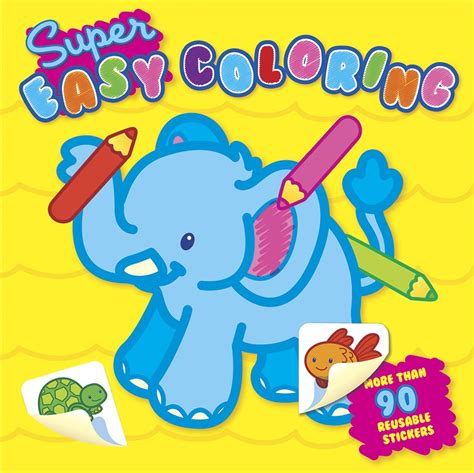 Super Easy Coloring -- Yellow Plus 90 Stickers! Reader