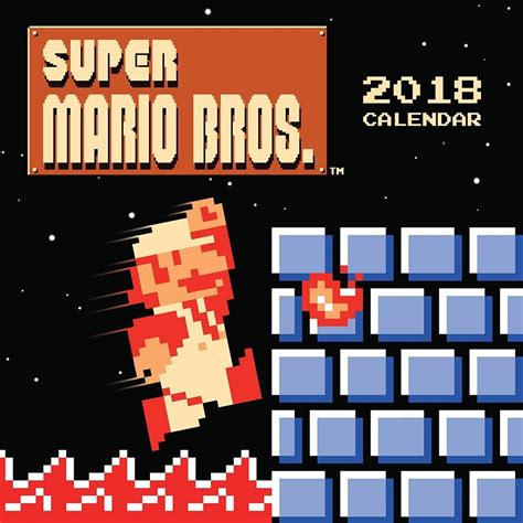 Super Mario Bros 2018 Wall Calendar retro art Art from the Original Game Doc