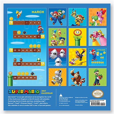 Super Mario Brothers 2017 Calendar Epub