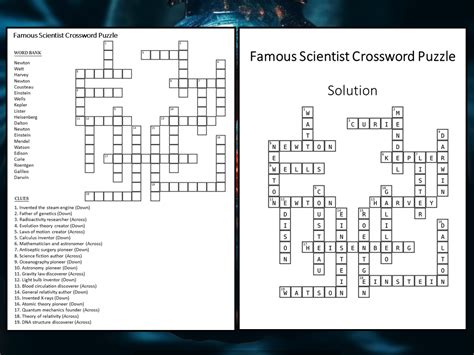 Super Scientist Crossword Answer Key Doc