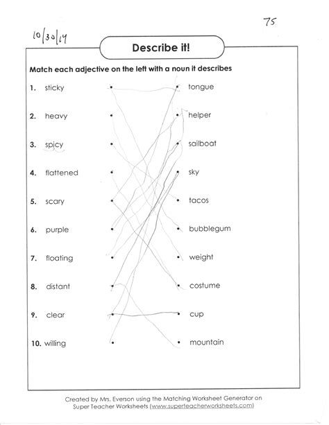 Super Teacher Worksheets Answer Key Doc