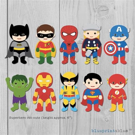Superhero Cutouts Printable