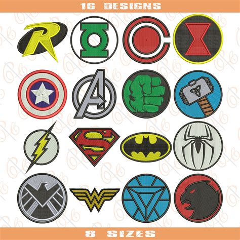 Superhero Embroidered Crests: