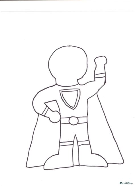 Superhero Template Drawing