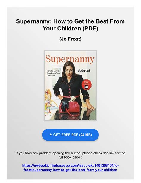 Supernanny How to Get the Best From Your Children Epub