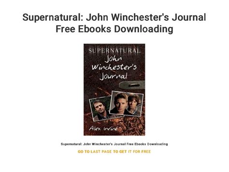 Supernatural.John.Winchester.s.Journal Ebook Reader