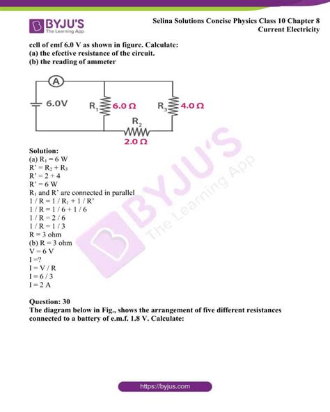 Supplemental Problems Physics Current Slectricity Answers Doc