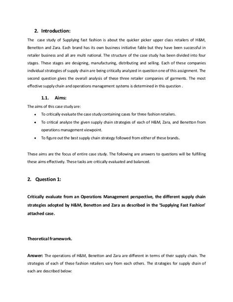 Supply Chain Management Case Study With Answers PDF