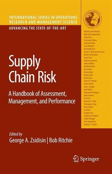 Supply Chain Risk A Handbook of Assessment, Management, and Performance 1st Edition Epub