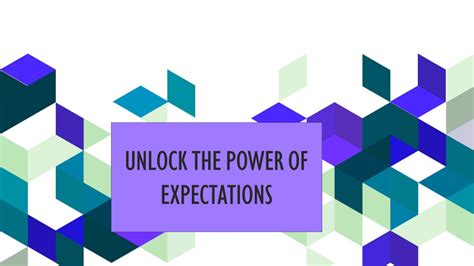 Supposed to Be: Unlocking the Power of Expectation