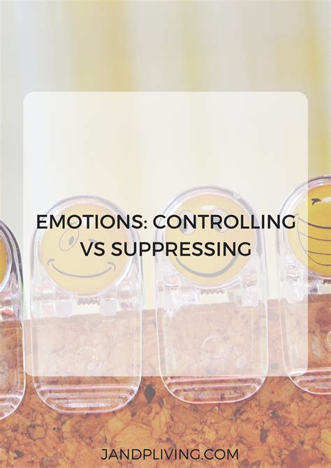 Suppressing emotions: