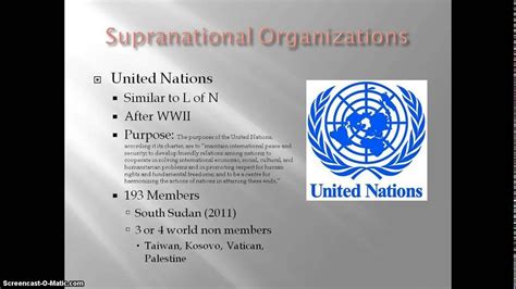 Supranationalism Definition AP Human Geography