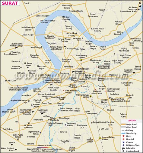 Surat Tourist Guide and Map Reader