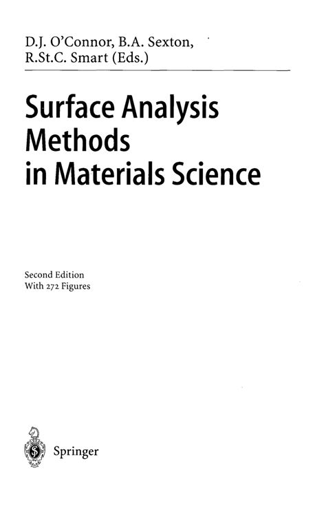 Surface Analysis Methods in Materials Science 2nd Edition PDF