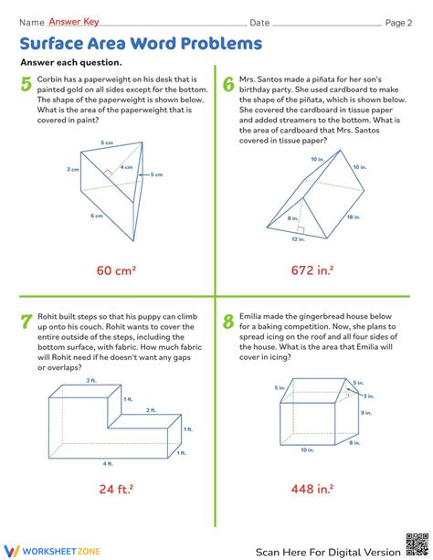 Surface Area Word Problems With Solutions Epub