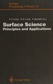 Surface Science: Principles and Applications : Proceedings of the Australian-German Workshop, Sydne Kindle Editon