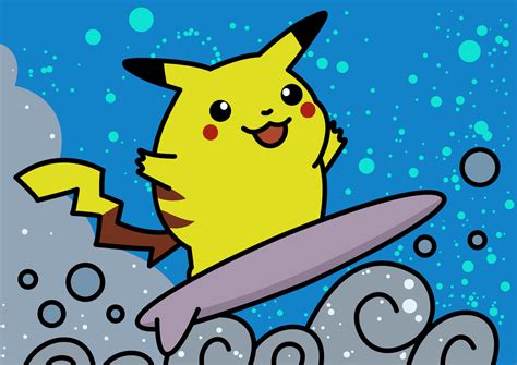 Surfing Pikachu: The Cutest Way to Ride the Waves