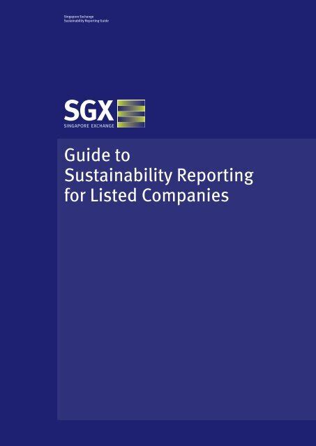 Sustainability Reporting: A Guide for Singaporean Companies