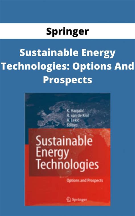 Sustainable Energy Technologies Options and Prospects 1st Edition PDF