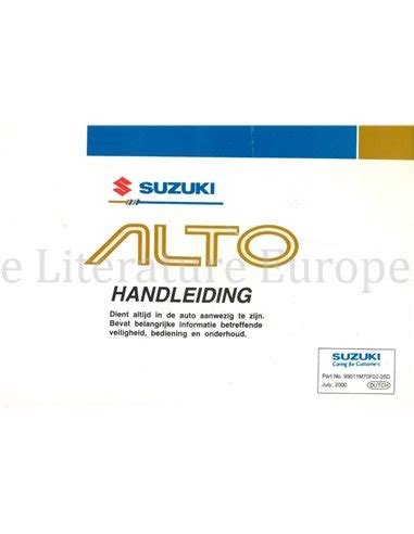 Suzuki Alto User Manual Modelo 2000 Ebook Reader