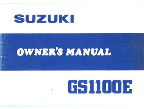 Suzuki Gs1100e Manual Ebook PDF