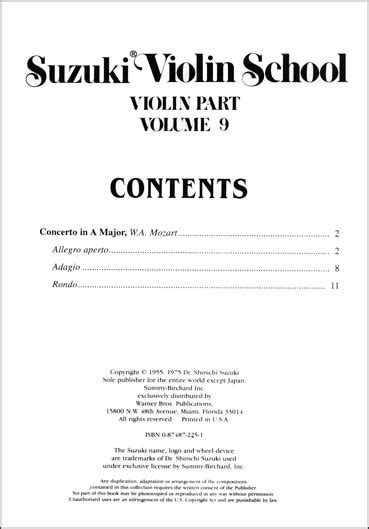 Suzuki Violin School Vol 9 Violin Part Kindle Editon
