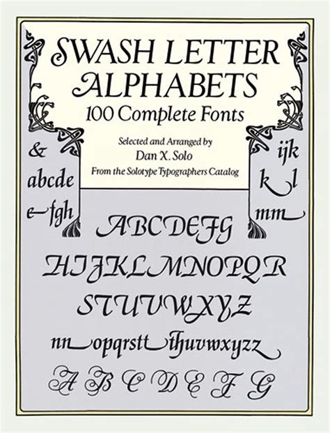 Swash Letter Alphabets 100 Complete Fonts Lettering Calligraphy Typography Reader