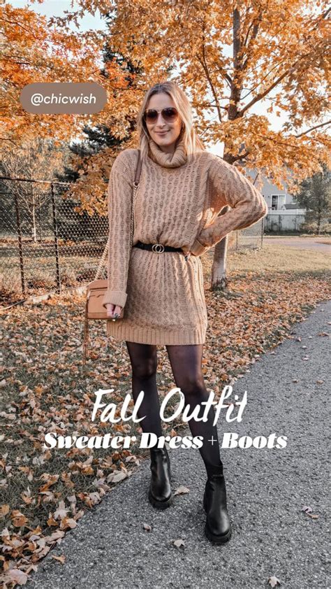 Sweater Dress with Boots: A Chic and Cozy Style for Fall and Winter