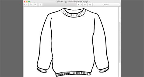 Sweater Template Free