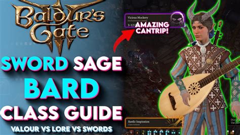 Sword Bard BG3: The Ultimate Guide to the Musical Mastermind