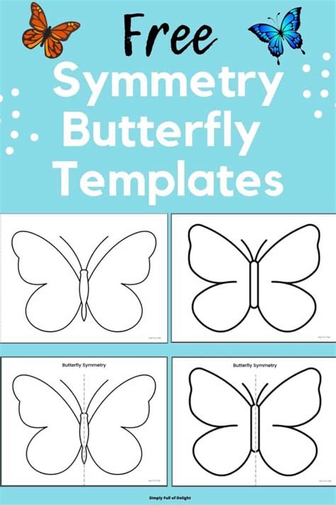 Symmetrical Butterfly Template
