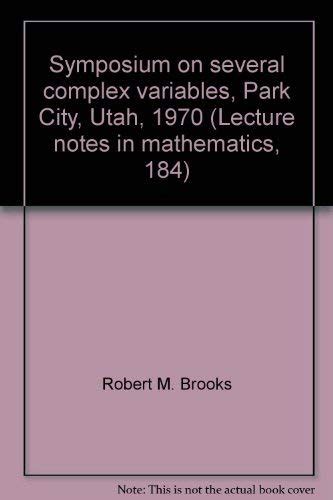 Symposium on Several Complex Variables. Park City, Utah, 1970 PDF