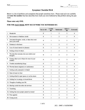 Symptom Checklist 90 R pdf Doc