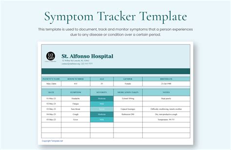 Symptom Tracker Template