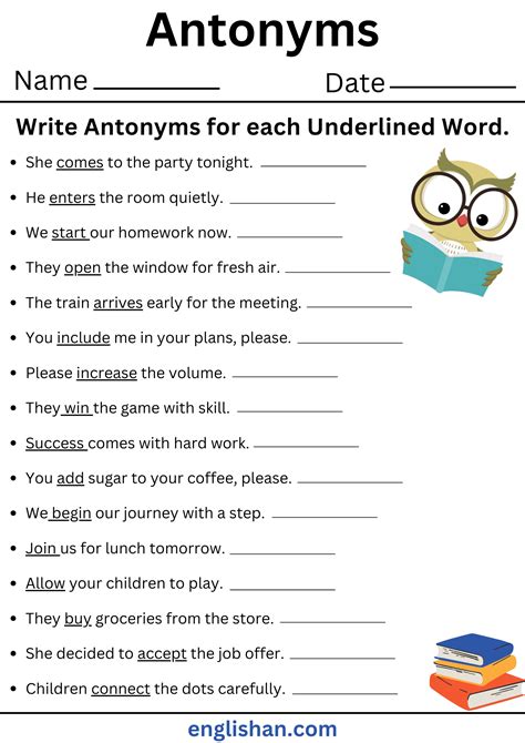 Synonyms And Antonyms Exercises With Answers Epub