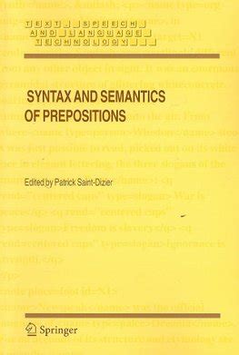 Syntax and Semantics of Prepositions 1st Edition PDF