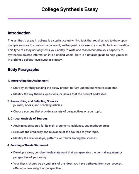 Synthesis Essay Template: Master the Art of Weaving Diverse Perspectives