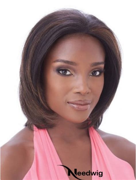 Synthetic Auburn 13" Straight Lace Front Without Bangs Shoulder Length Wigs