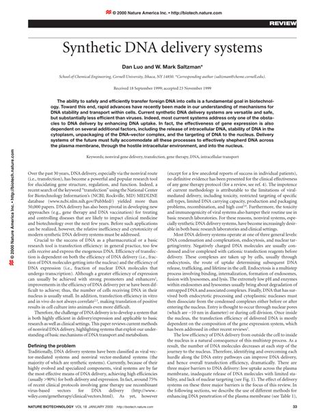 Synthetic DNA Delivery Systems 1st Edition Doc