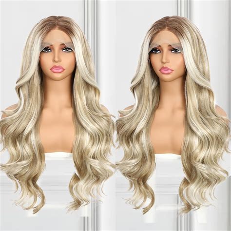 Synthetic Lace Front Blonde New Long Wigs