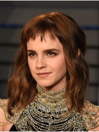 Synthetic Shoulder Length Capless 14" Emma Watson Wigs