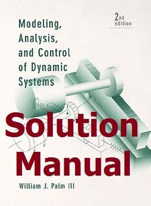 System Dynamics William Palm Solution Manual PDF