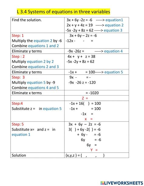 Systems of Equations with 3 Variables Solver: A Comprehensive Guide