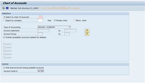 T Code Chart Of Accounts In Sap