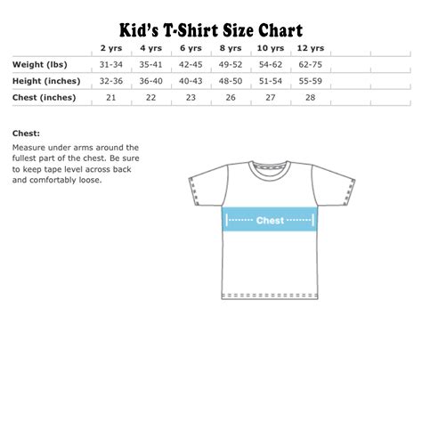 T-Shirt Youth Size Chart: A Comprehensive Guide to Finding the Perfect Fit