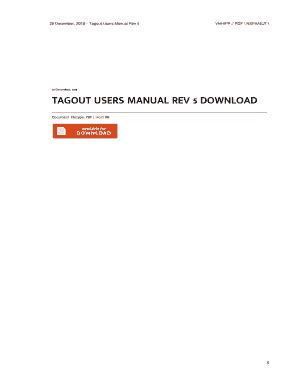 TAGOUT USERS MANUAL REV 7 Ebook Reader