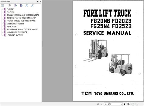 TCM FORKLIFT SERVICE MANUAL Ebook Epub