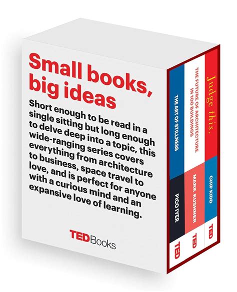 TED Books Box Set The Creative Mind The Art of Stillness The Future of Architecture and Judge This PDF